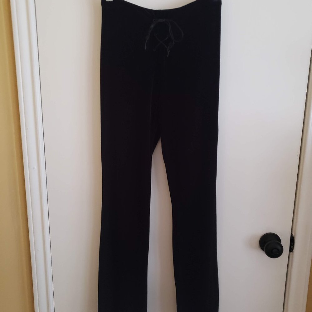 BOHO Black Velvet lace up pants